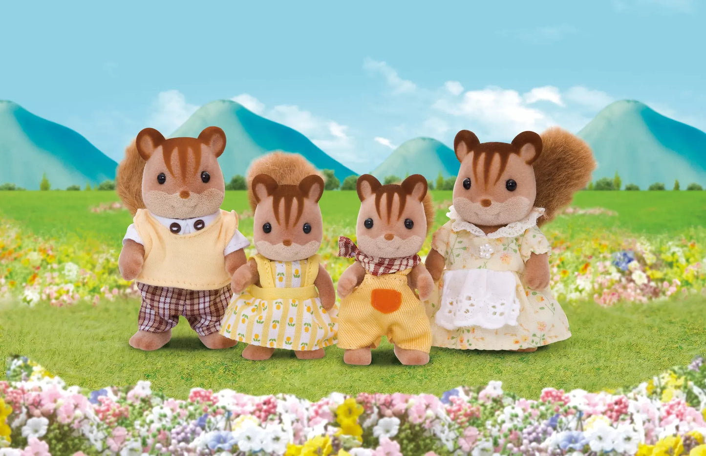 Sylvanian Families Valnøttekorn – familie med 4 figurer (4172)