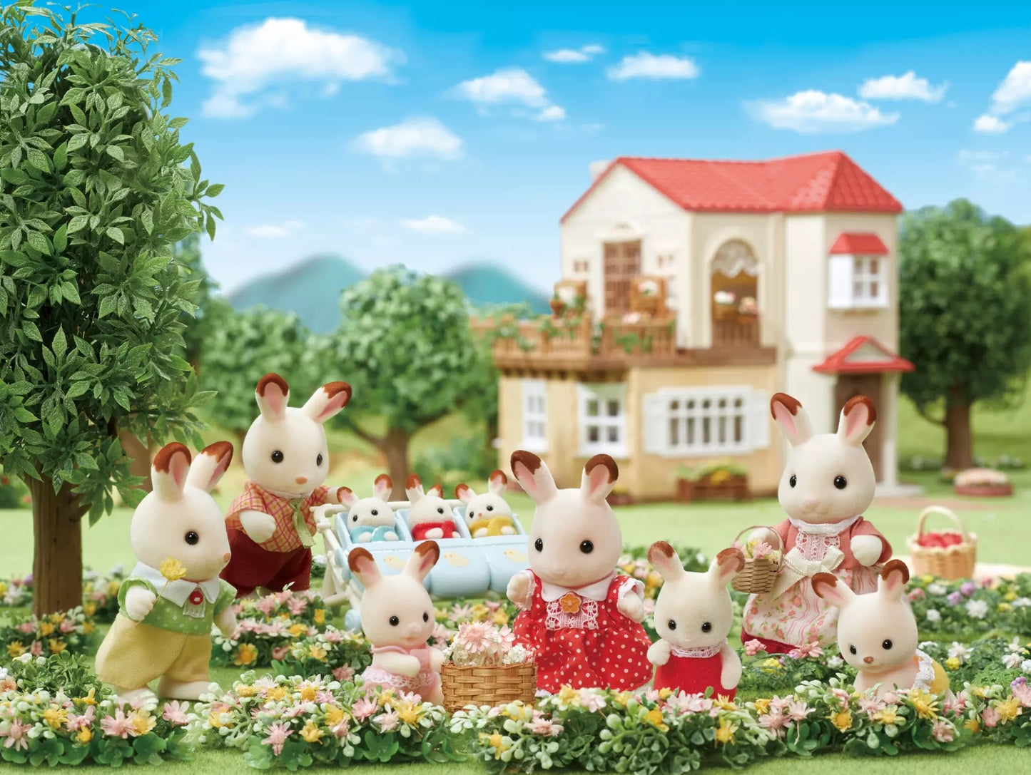 Sylvanian Families Sjokoladekaninfamilien 5655 | Figursett med 4