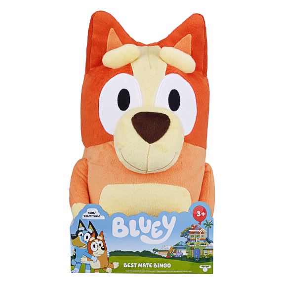 Bingo – Jumbo kosedyr 45 cm | Offisiell Bluey plysj