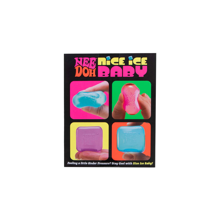 NeeDoh Teenie Nice Ice Baby 4-Pack – sidevisning av fire mini-varianter
