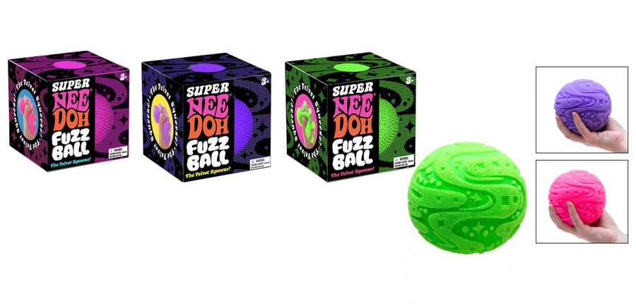 NeeDoh Super Fuzz Ball – stor sensorisk stressleke med ullete overflate