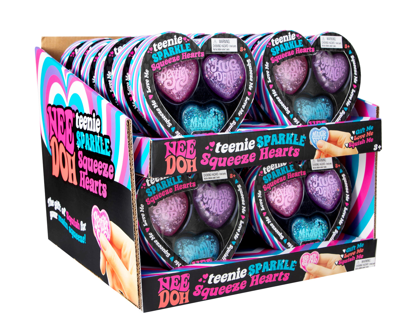 NeeDoh | Teenie Sparkle Hearts | Assortert | Mini