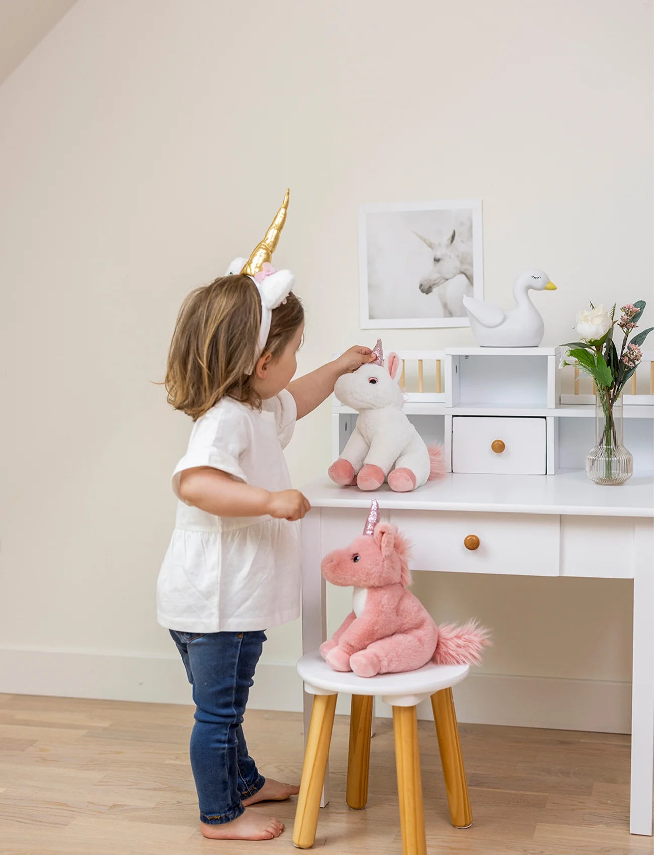 Enhjørning Bamse (Rosa) | Teddykompaniet