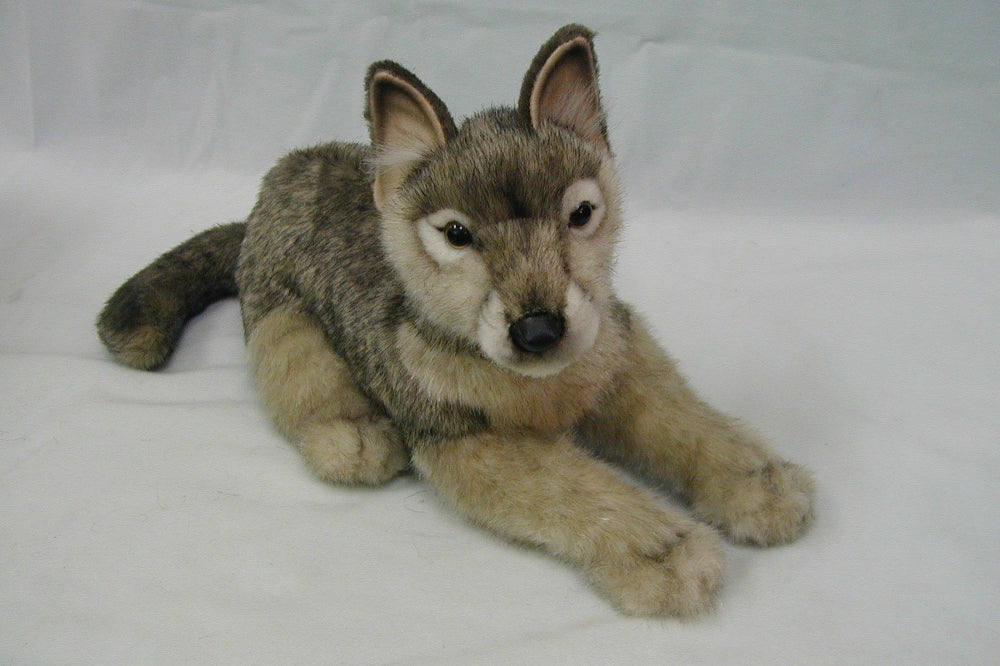 Hansa Creation | Gray Wolf Laying | Grå | ca. 34 cm