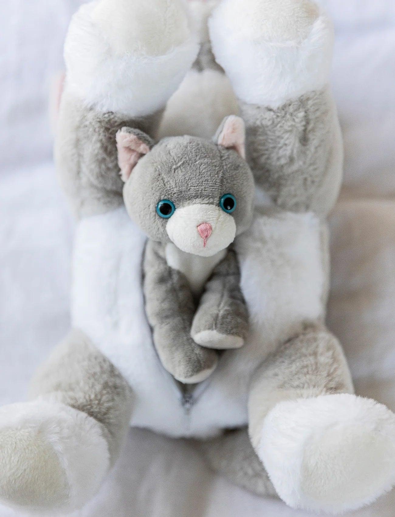 Kosedyr Katt Tuva the cat with kitten | Teddykompaniet - Bamsedyra AS