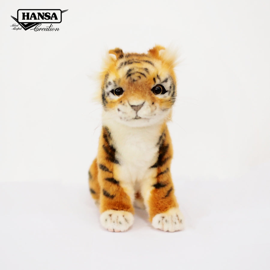 Hansa Creation Sumatratigerunge bakfra – naturtro oransje Sumatratiger plysj