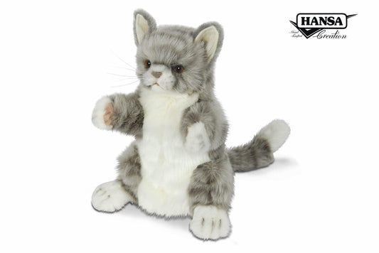 Cat Jacquard Hand Puppet | Hansa Creation - Bamsedyra AS