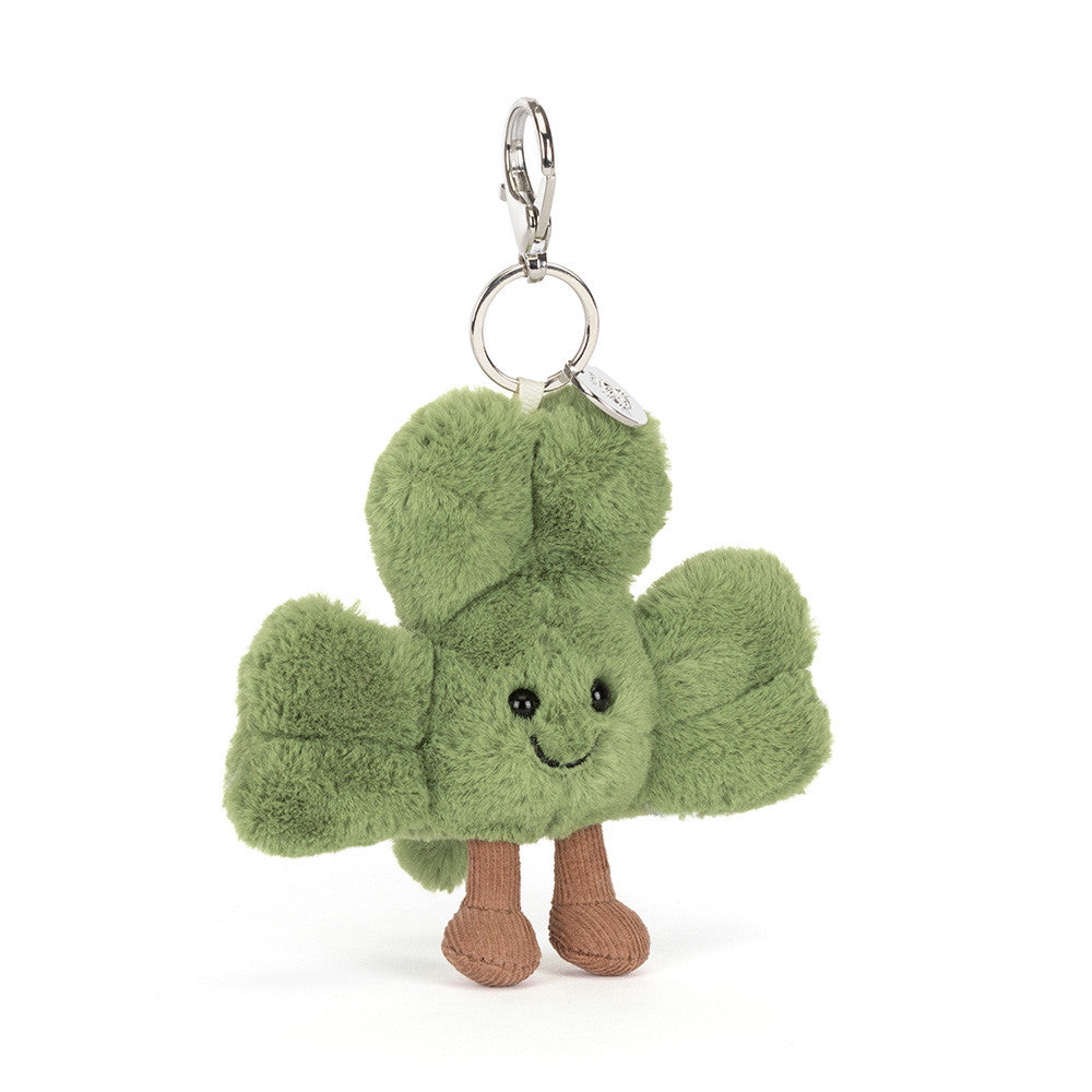 Jellycat | Amuseables Shamrock Bag Charm | Grønn | Small Back View - Bamsedyra AS