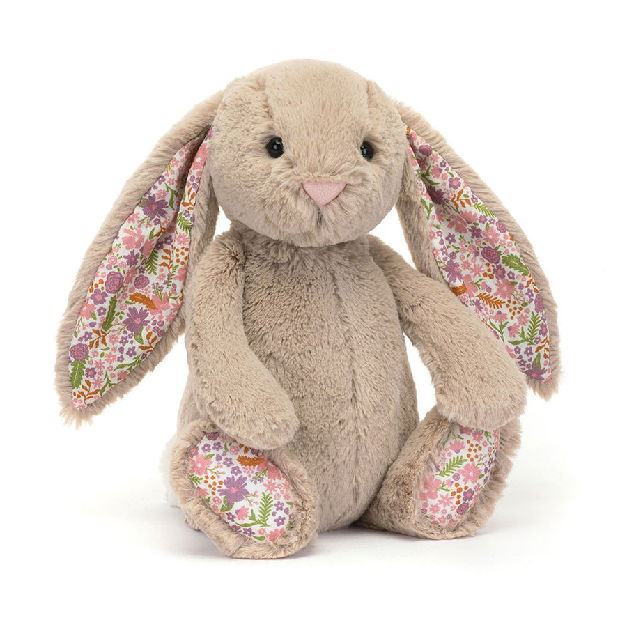 Jellycat Blossom Beige Bunny Petal Original – beige kaninbamse med blomster-detaljer og myke lange ører