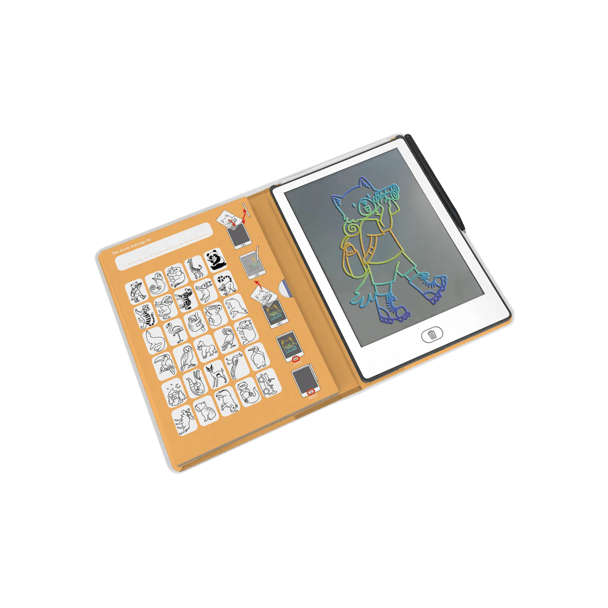 KIDYDRAW Mini Tracing Book – Digital Tegnebok for Barn - Bamsedyra AS