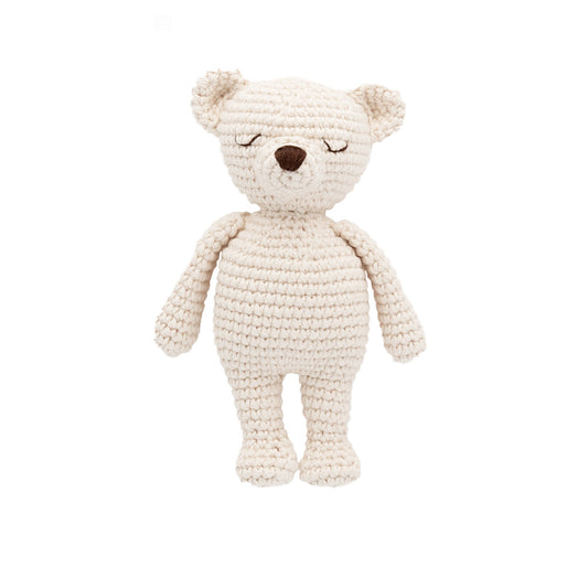 Heklet mini bamse – Polar Bear (krem) | Patti Oslo