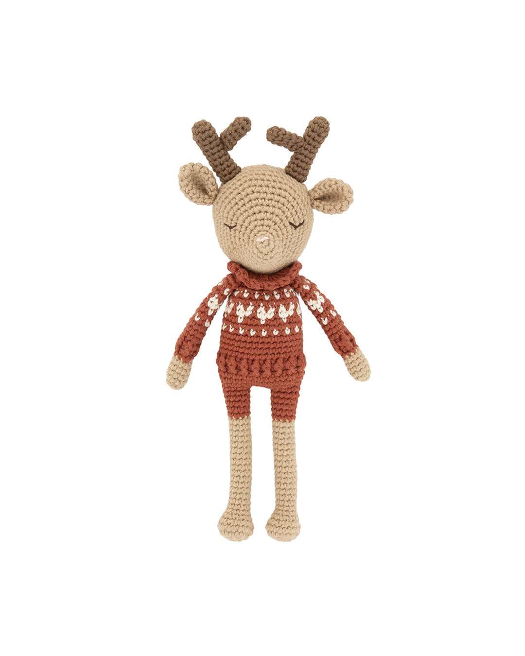 Robin Reindeer i Hjertesweater (Sienna) 27 cm | Patti Oslo
