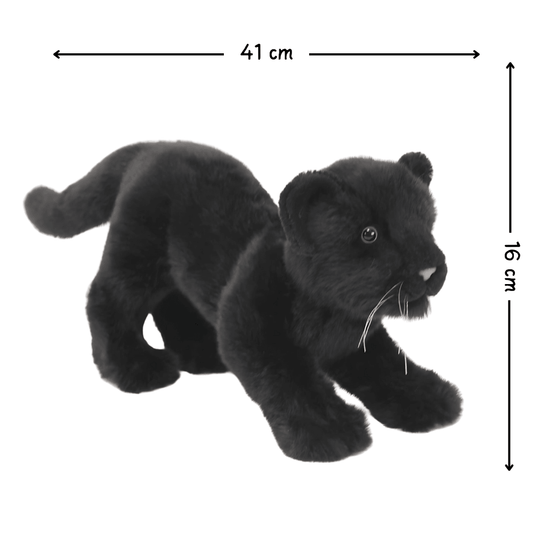 Black Panther Cub Prowling Plush 41 cm | Hansa Creation - Bamsedyra AS