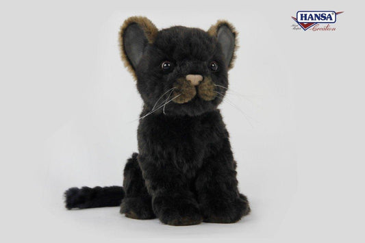 Svart Jaguarunge Bamse | Hansa Creation | 17cm