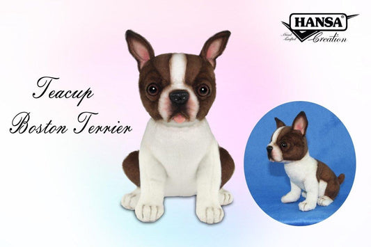 Boston Terrier Teacup Plush | Hansa Creation - Bamsedyra AS