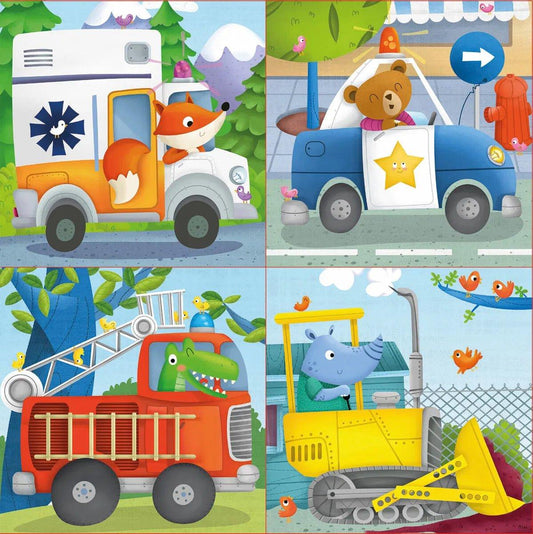 Educa Progressive Puzzle Set - 4 Fun Puzzles in One Box! - Bamsedyra AS