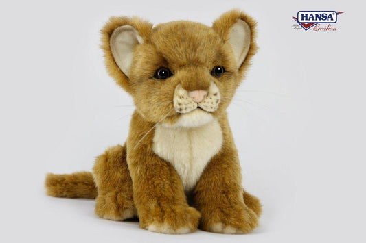 Lion Cub Brown 17cm Hansa Creation - Bamsedyra AS