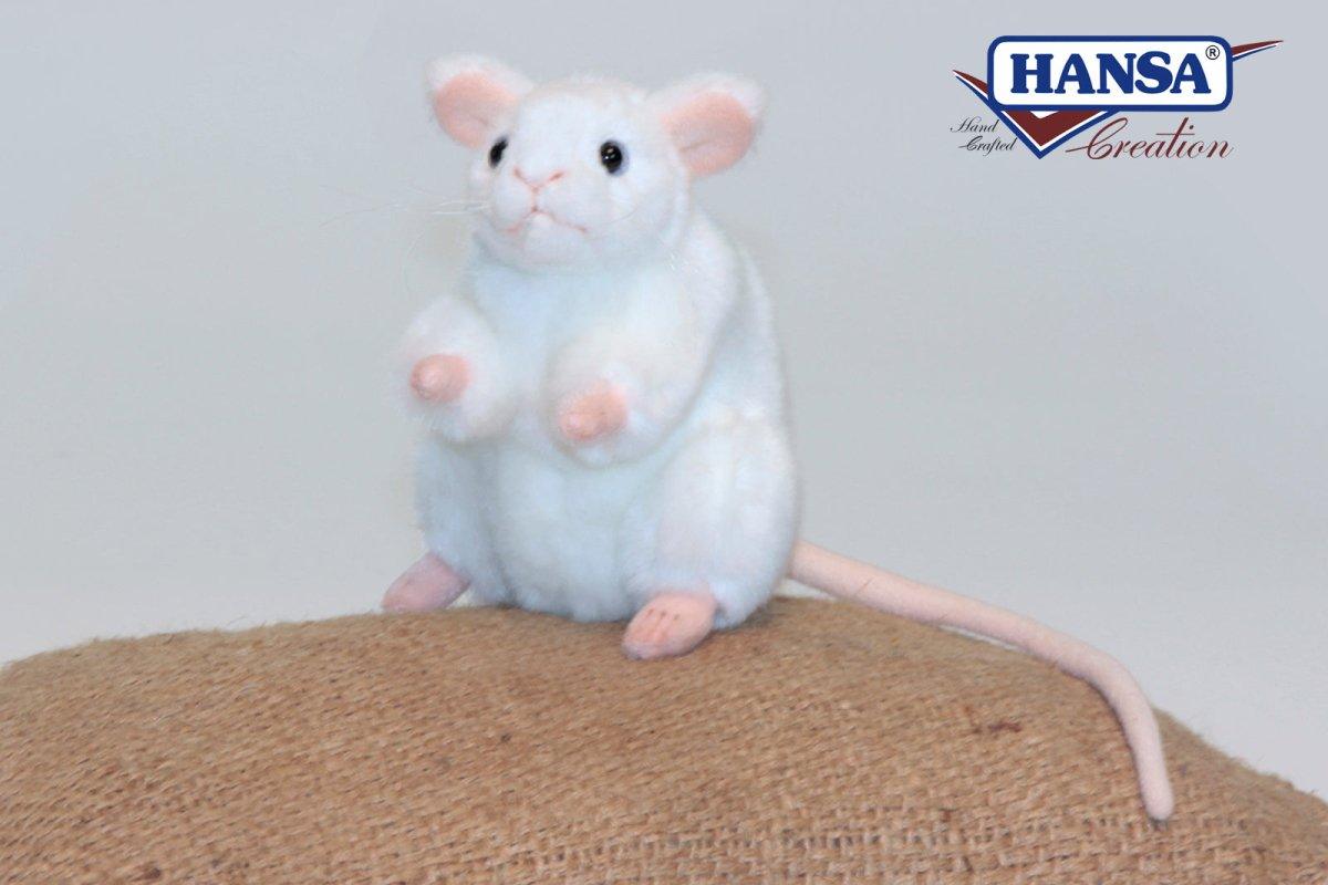 White Mouse Plush | Hansa Creation - Bamsedyra AS