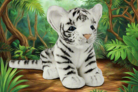White Tiger Cub Plush | Hansa Creation - Bamsedyra AS