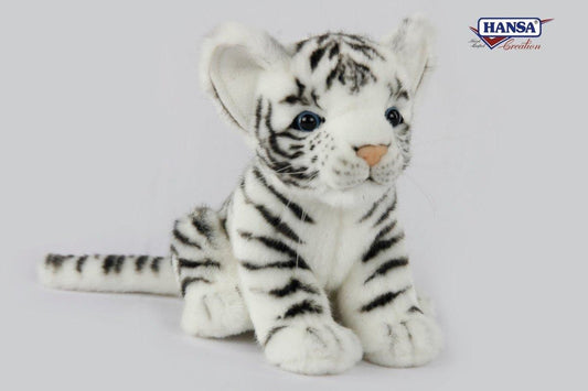 White Tiger Cub Plush | Hansa Creation - Bamsedyra AS