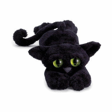 Ziggie Lanky Cat – svart katt kosedyr 36 cm | Manhattan Toy