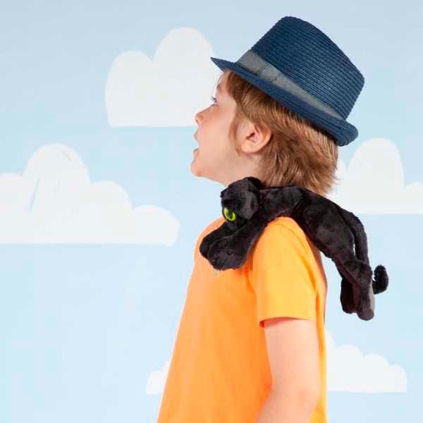 Ziggie Lanky Cat – svart katt kosedyr 36 cm | Manhattan Toy