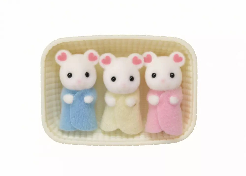 Sylvanian Families Marshmallow-trillingene 5337 | Babyfigurer med vugge