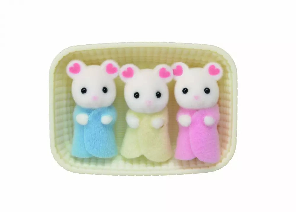 Sylvanian Families Marshmallow-trillingene 5337 | Babyfigurer med vugge