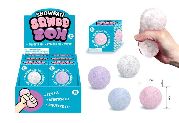 Squeeze Snowball | Stressleke | Assortert | 1 stk - Bamsedyra AS