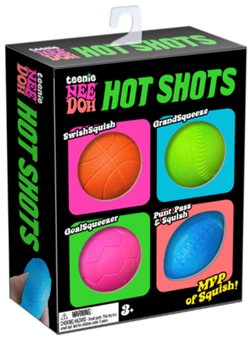 NeeDoh | Teenie Hot Shots | Assortert | 4-pack