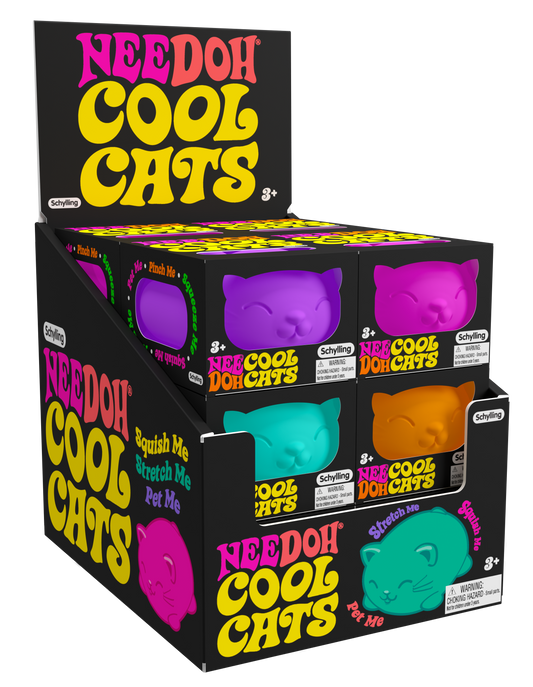 NeeDoh Cool Cats – stressball katt (assorterte farger) | Schylling