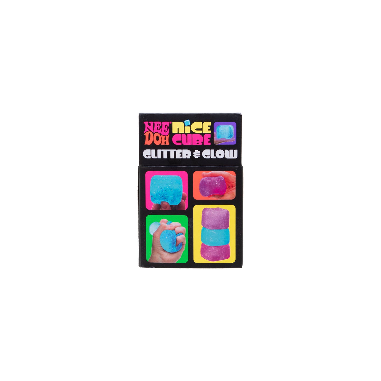 NeeDoh Nice Cube Glitter & Glow – stresskube (3 farger) | Schylling