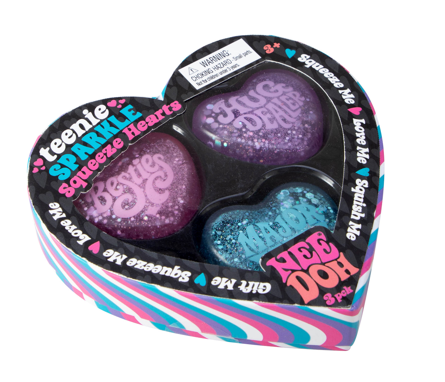 NeeDoh | Teenie Sparkle Hearts | Assortert | Mini