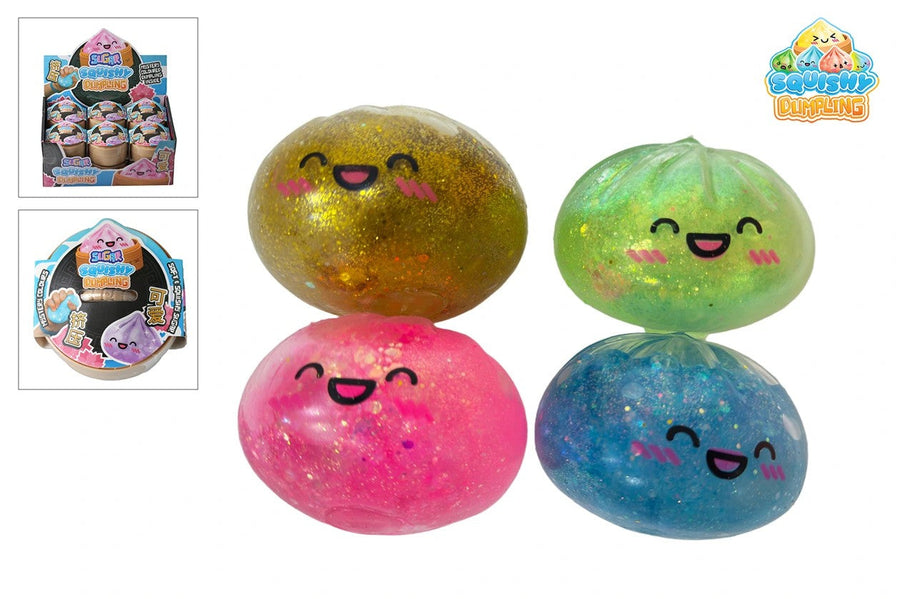 Squishy Dumpling Glitter 9 cm – Fidget Squishy i Steamer Basket