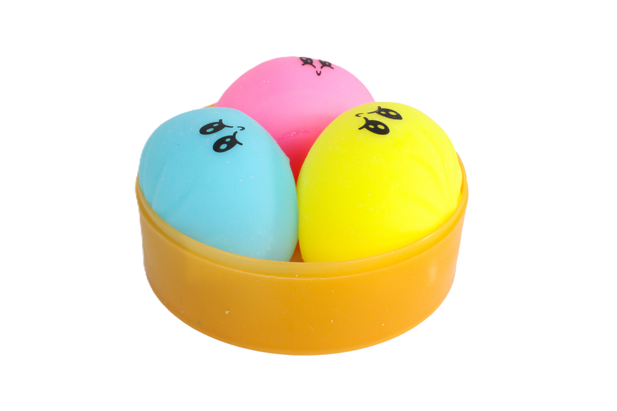 Squishy Dumplings 3-pakk 5 cm – Foam Fidget i Steamer Basket