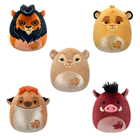 Squishmallows 20 cm Disney Lion King 30th Anniversary Collection - Choose Between Simba, Nala, Scar, Timon & Pumba