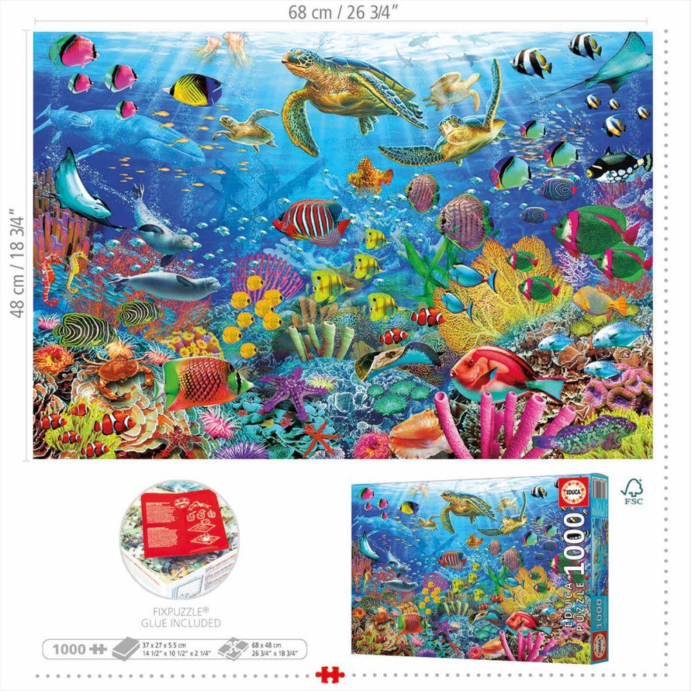 Jigsaw Puzzle Tropical Fantasy Turtles Educa - Bamsedyra