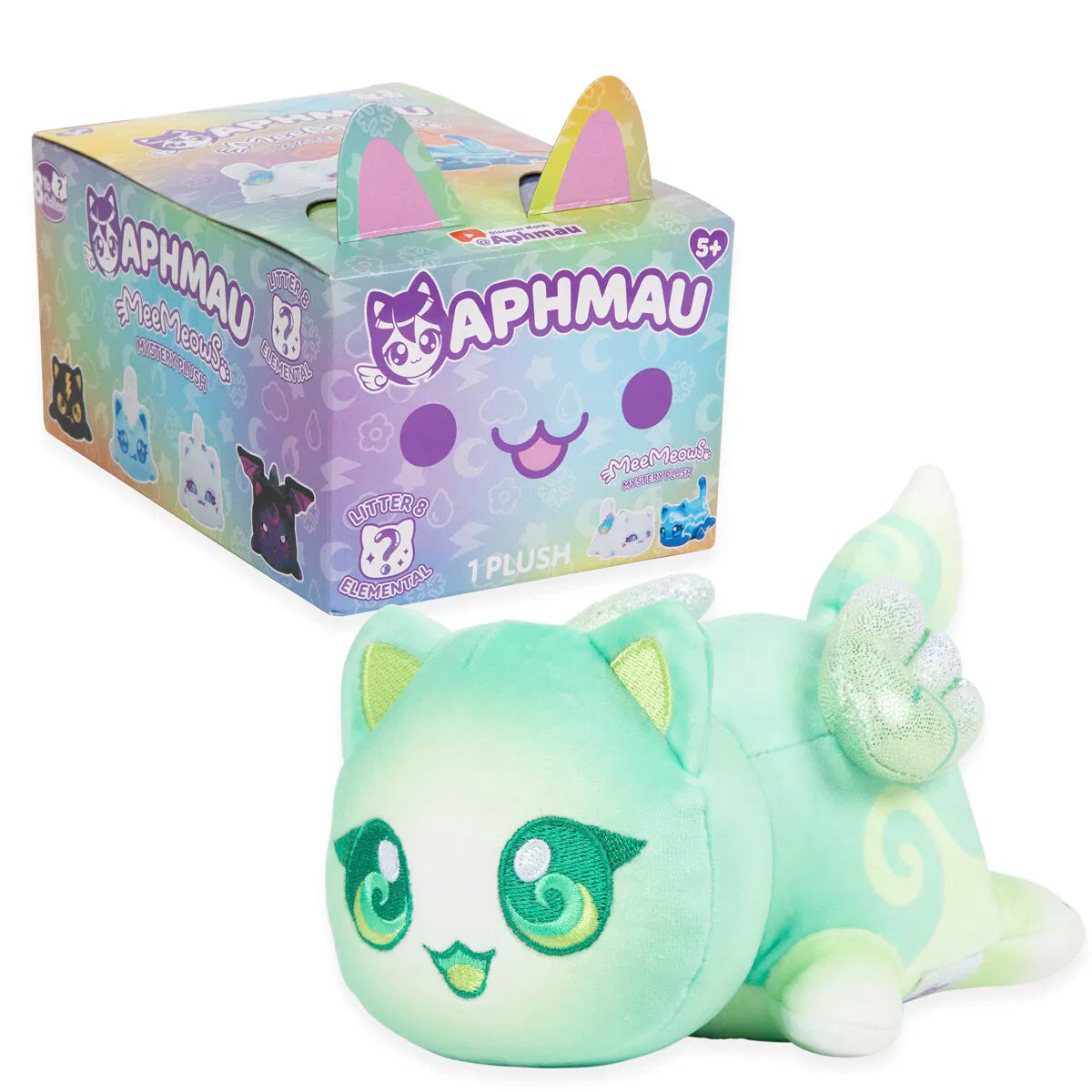 Aphmau Mystery Meemeow Elemental Plush 15 cm – overraskelses-katt