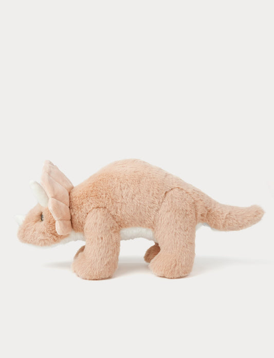 Stor beige Triceratops dinosaur kosedyr fra Teddykompaniet 40 cm