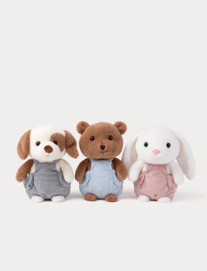 Teddykompaniet | Bjørn med snekkerbukse | 22 cm Feature - Bamsedyra AS