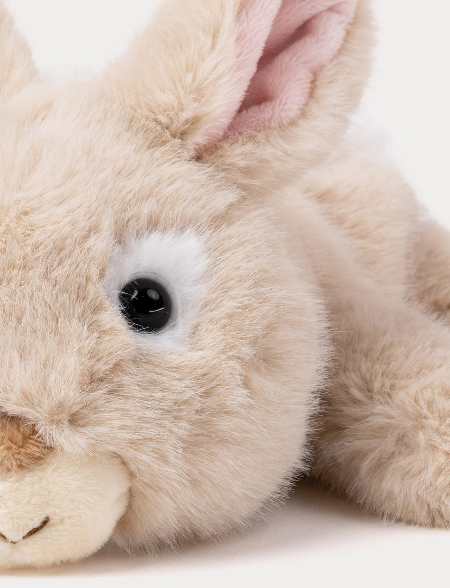 Kaninbamse Liggende 28 cm Beige | Teddykompaniet