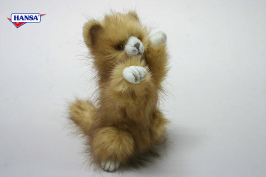 Beige katt kosedyr 25 cm – Playful Kitty | Hansa Creation