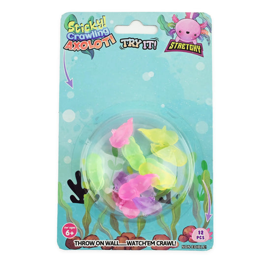 Wall Crawler Axolotl – klissete minifigur som kryper på veggen (assortert)