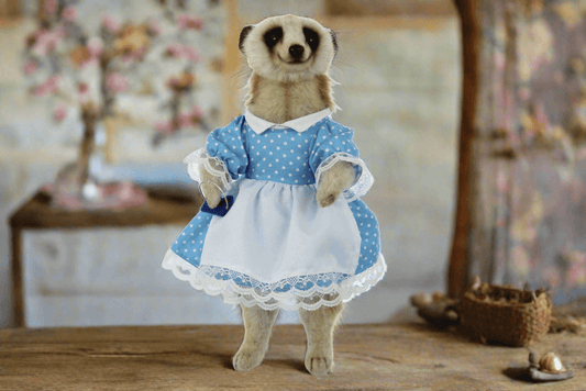 Hansa Creation Meerkat Mom with Clothes Plush Toy - Loving and Lifelike Stuffed Animal - Bamsedyra