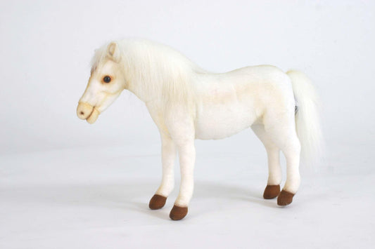 Hansa Creation White Horse Plush Toy - Elegant and Lifelike Stuffed Animal - Bamsedyra