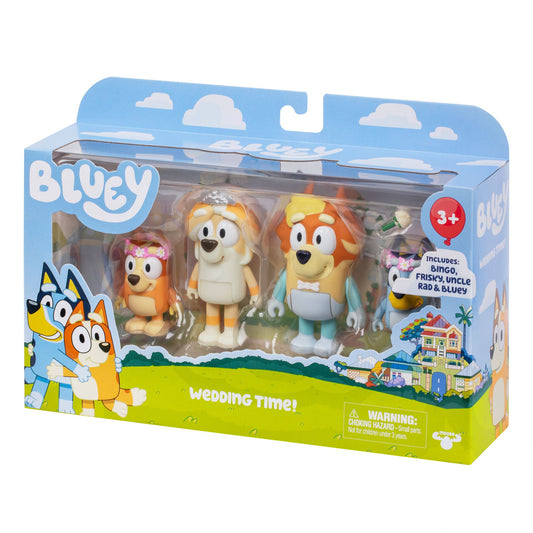 Bluey Bryllupstid 4-Pack Figurer