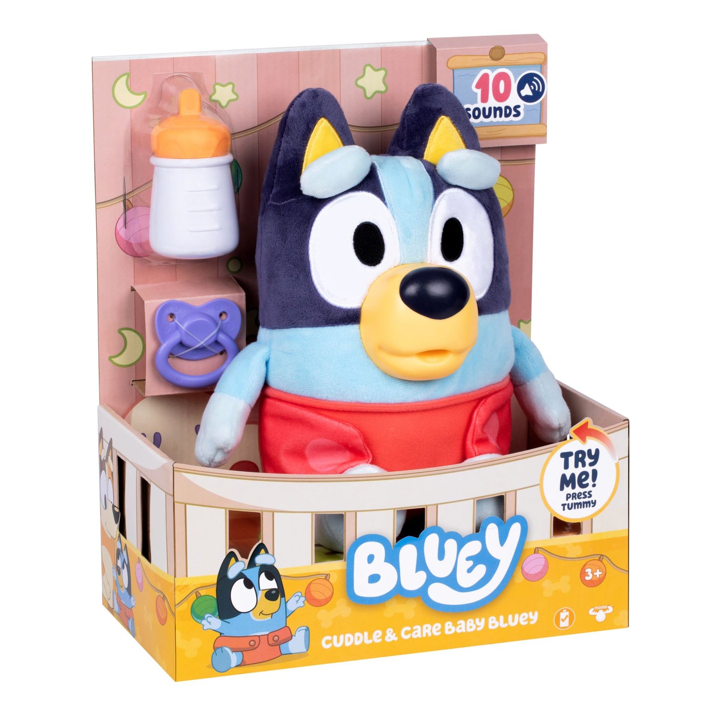 Bluey Baby bamse med lyd 25 cm | Offisiell Bluey