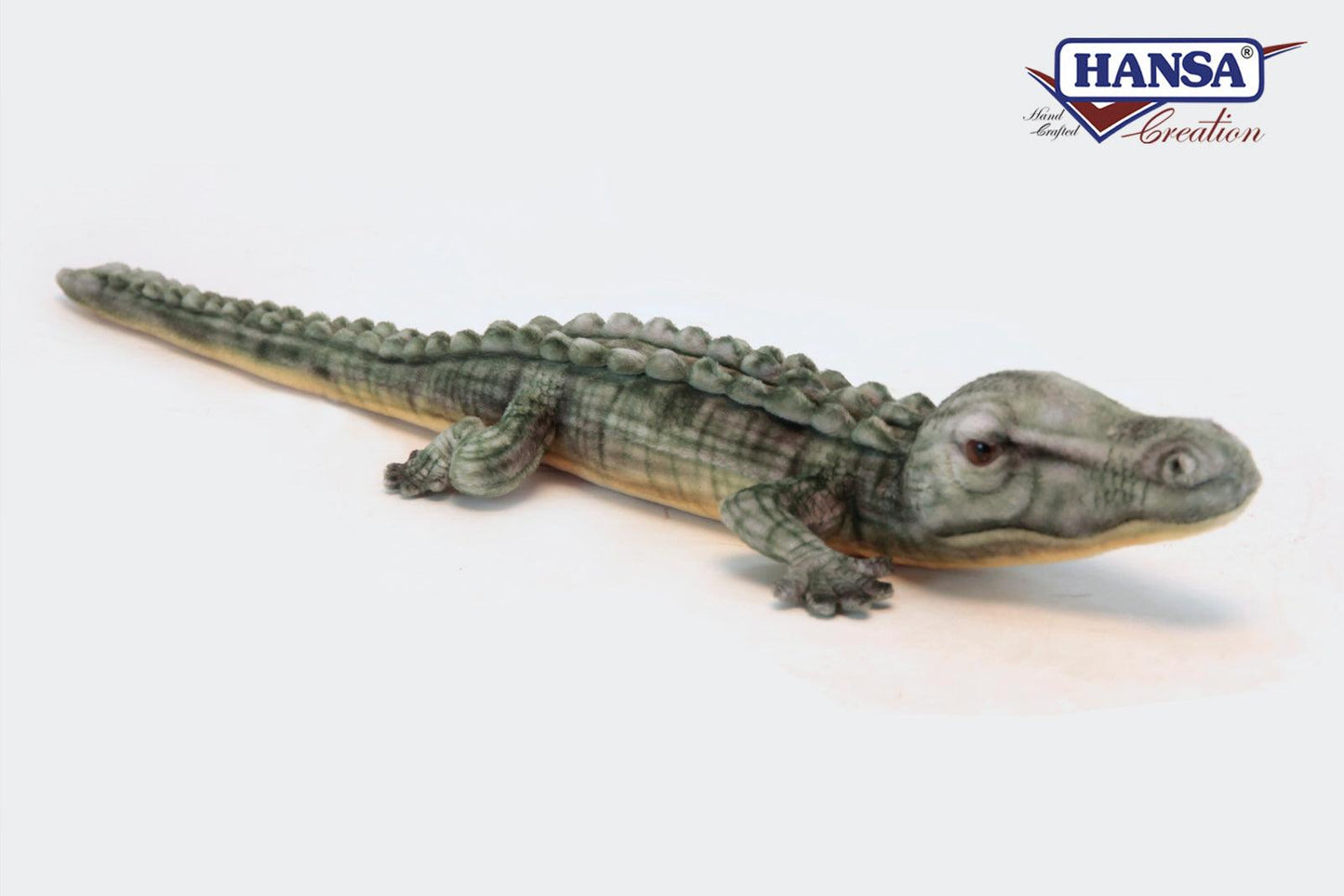 Hansa Creation 70cm Crocodile Teddy Plush Toy - Lifelike and Cuddly Reptile Stuffed Animal - Bamsedyra