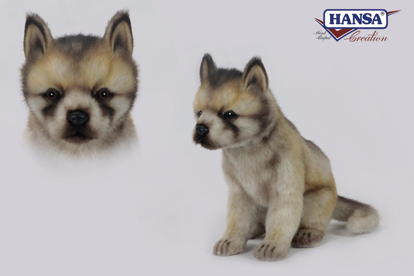 Hansa Creation Wolf Pup Plush Toy - Cute and Lifelike Stuffed Animal - Bamsedyra