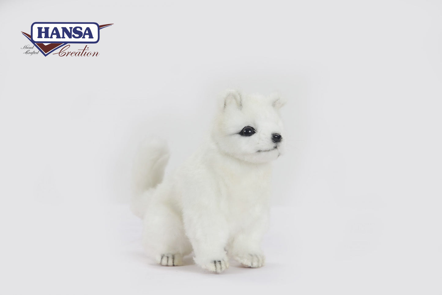 Arctic Fox Cub Sitting 14 cm | Hansa Creation (6830)